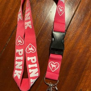 PINK lanyard in bright pink
